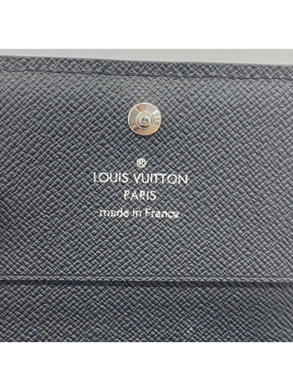Louis Vuitton Card Case Taiga Envelope Business Holder NM Black